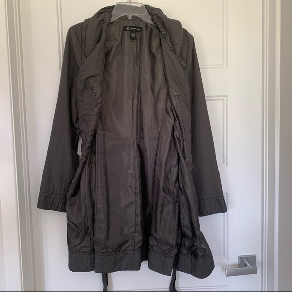 INC - Grey Belted Jacket with Ruffle detail - Size L - Picture 4 of 15